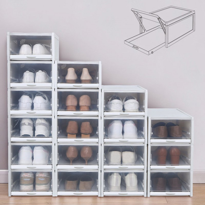 Push-pull shoe box