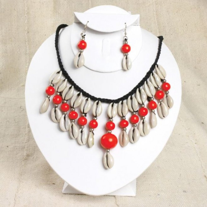 MAWU-Cowrie Shell Jewelry Set