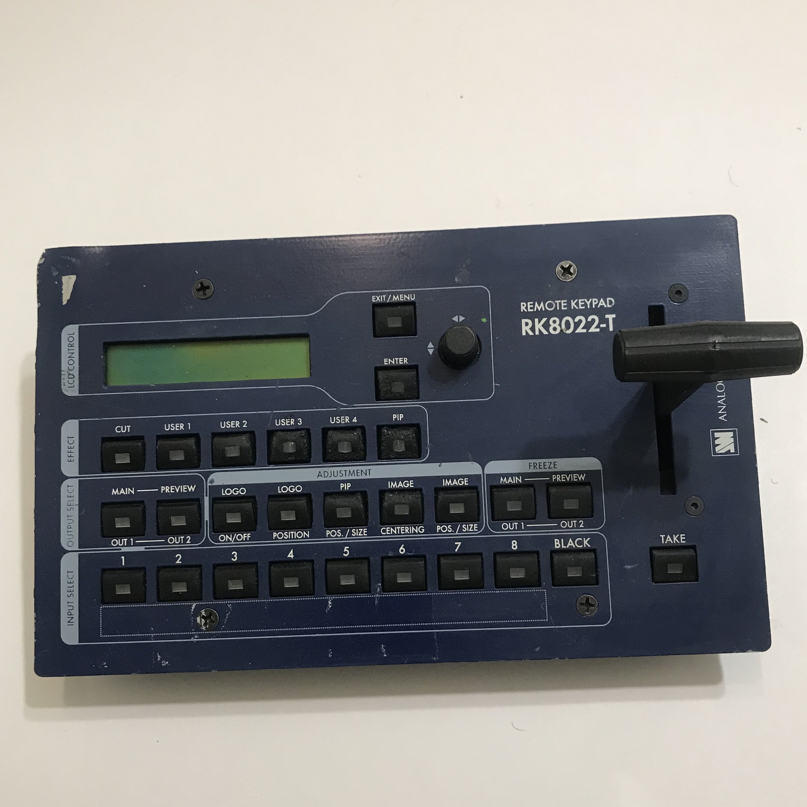 Remote Keypad RK8022-T Analog Way. untested