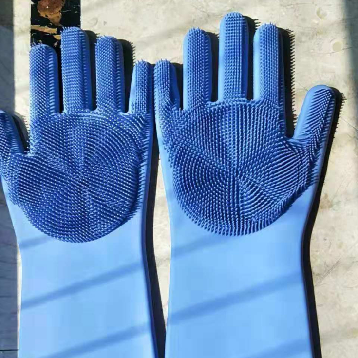 Silicone dishwashing gloves